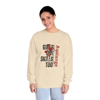 Classic Ladies' Girls Got Skills Too Basketball  Log-Sleeved Tee
