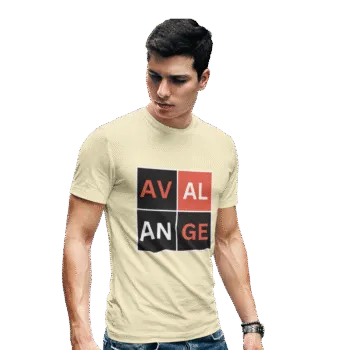 Men's Four Square Lettered  Cotton Crew Tee
