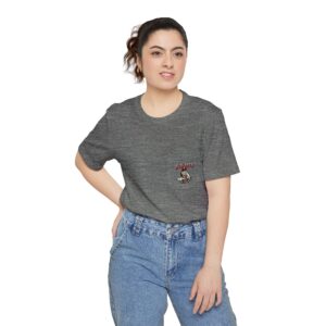 Unisex Graphic Pocket T-Shirt, Casual Tee, Gift for Him or Her, Vintage Style, Summer Essential, Comfortable Everyday Wear
