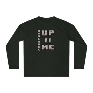 Performance Long Sleeve Shirt with Motivational Text, Fitness Top, Workout Apparel, Gym Wear, Active Sports Shirt, Unisex Athletic Gear