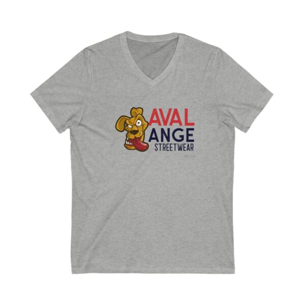 Streetwear V-Neck Tee with Playful Graphic, Casual Wear, Graphic Tee, Unisex T-Shirt, Gift for Trendsetters, Street Style - Image 4