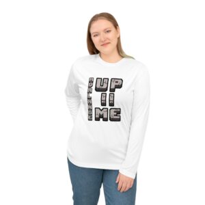 Performance Long Sleeve Shirt with Motivational Text, Fitness Top, Workout Apparel, Gym Wear, Active Sports Shirt, Unisex Athletic Gear