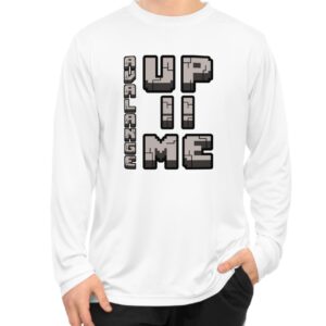Performance Long Sleeve Shirt with Motivational Text, Fitness Top, Workout Apparel, Gym Wear, Active Sports Shirt, Unisex Athletic Gear