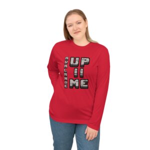 Performance Long Sleeve Shirt with Motivational Text, Fitness Top, Workout Apparel, Gym Wear, Active Sports Shirt, Unisex Athletic Gear