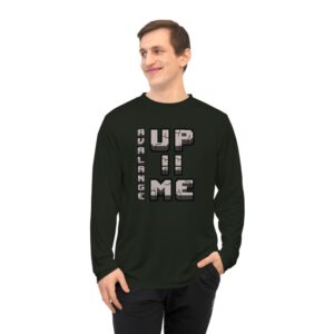 Performance Long Sleeve Shirt with Motivational Text, Fitness Top, Workout Apparel, Gym Wear, Active Sports Shirt, Unisex Athletic Gear