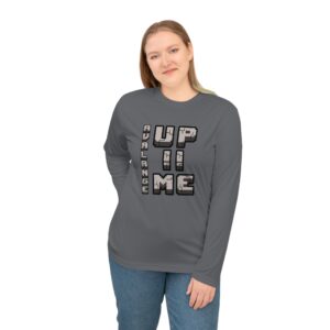 Performance Long Sleeve Shirt with Motivational Text, Fitness Top, Workout Apparel, Gym Wear, Active Sports Shirt, Unisex Athletic Gear