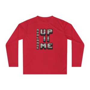 Performance Long Sleeve Shirt with Motivational Text, Fitness Top, Workout Apparel, Gym Wear, Active Sports Shirt, Unisex Athletic Gear