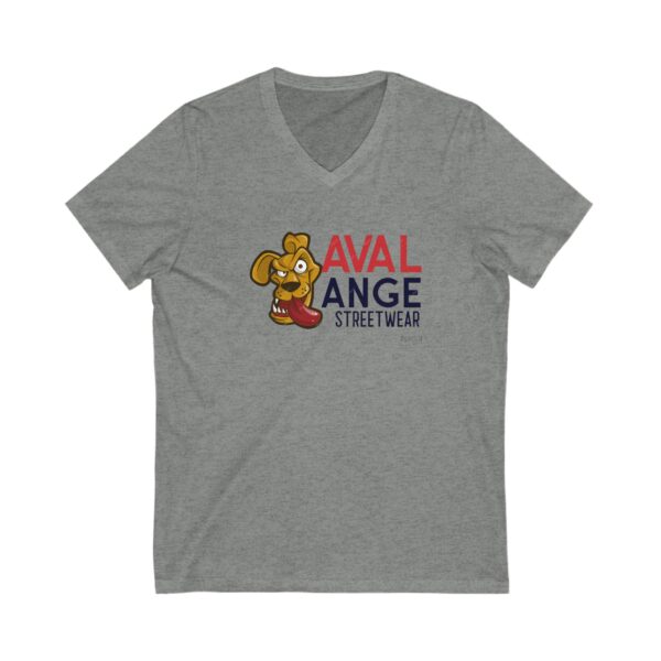 Streetwear V-Neck Tee with Playful Graphic, Casual Wear, Graphic Tee, Unisex T-Shirt, Gift for Trendsetters, Street Style - Image 3